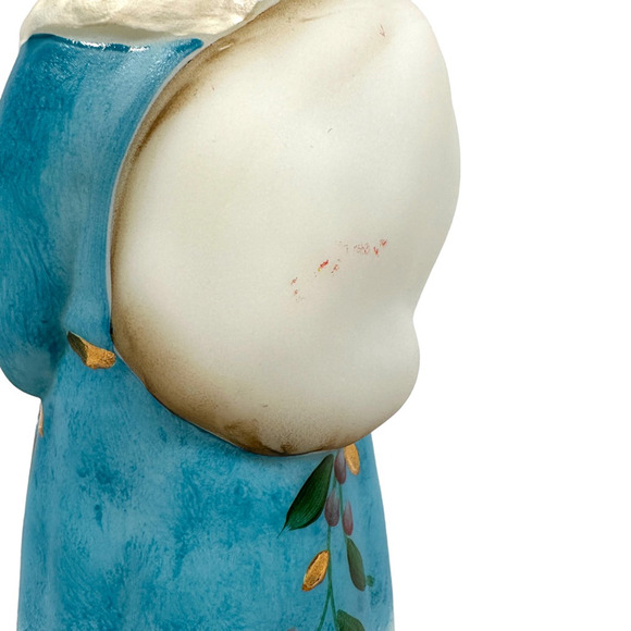 Vintage Fenton Santa Figurine Glass Limited 1000 Signed Amy Slack Blue Rare - Picture 8 of 9